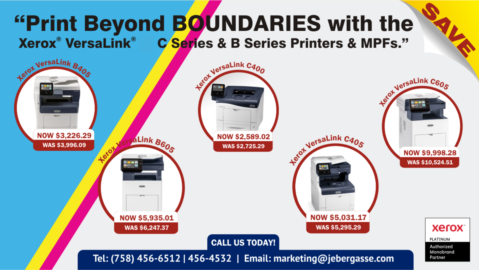 Unlock Unbeatable Prices on Our Range of Xerox Versalink Color & Monochrome Multifunction Printers (Mfps) & Printers!